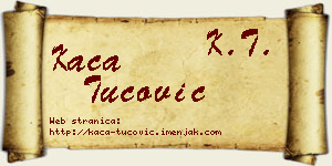 Kaća Tucović vizit kartica